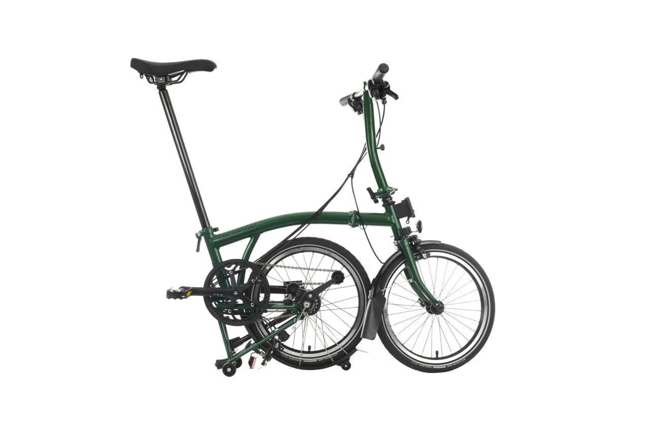 Brompton C Line Explore M6R in Racing Green with rack